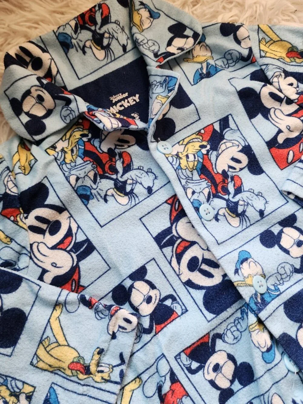 10/$10 - Mickey Mouse & Friends Flannel Pajama Top